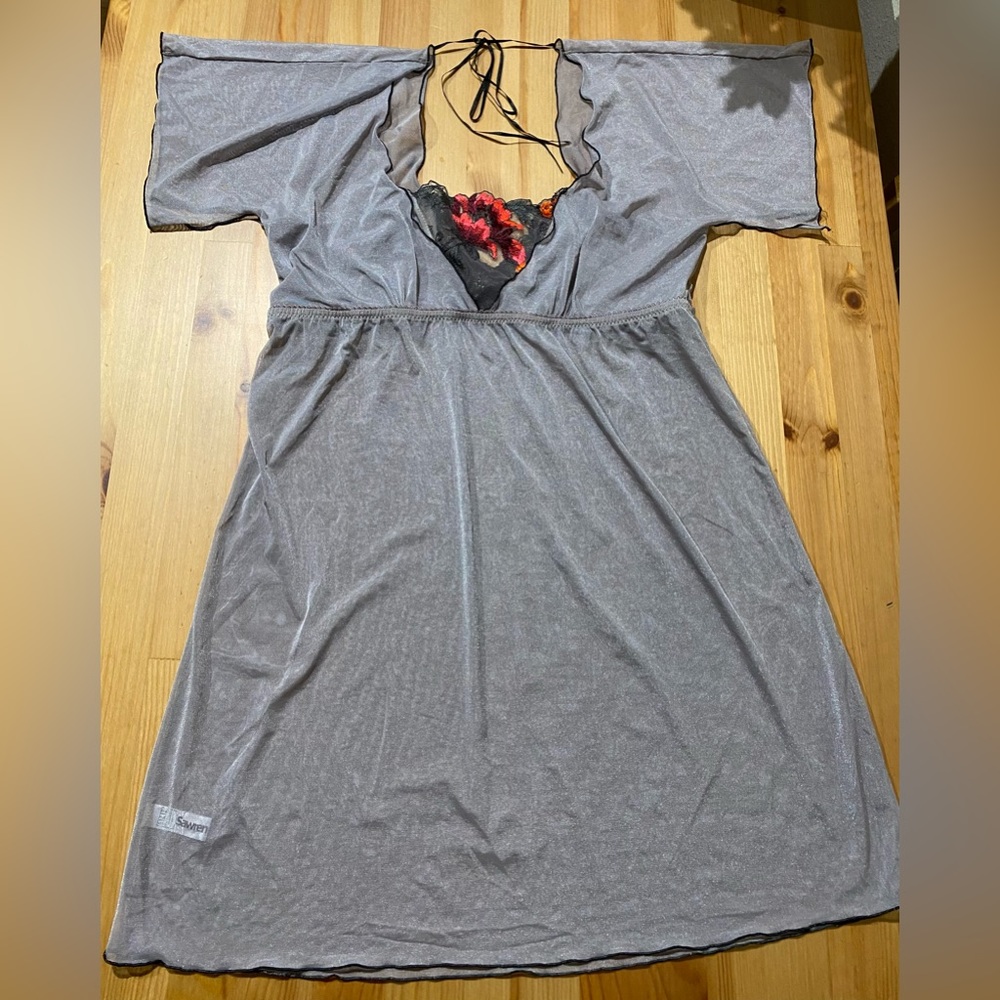 SAWREN night dress, made in Europe, grey, size L, NWT